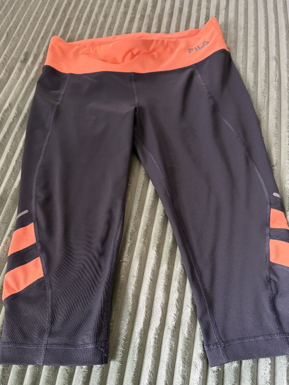 Gray/Orange Exercise Joggers by Fila Sport